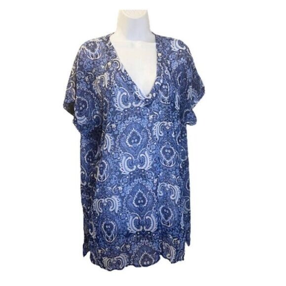 Women's V-Neck Swimsuit Beach Bathing Suit Cover‎ Ups for Swimwear NWT - Picture 1 of 4